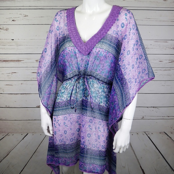 SAACHI Other - 🌼SAACHI SHEER FLORAL KIMONO COVER UP DRESS